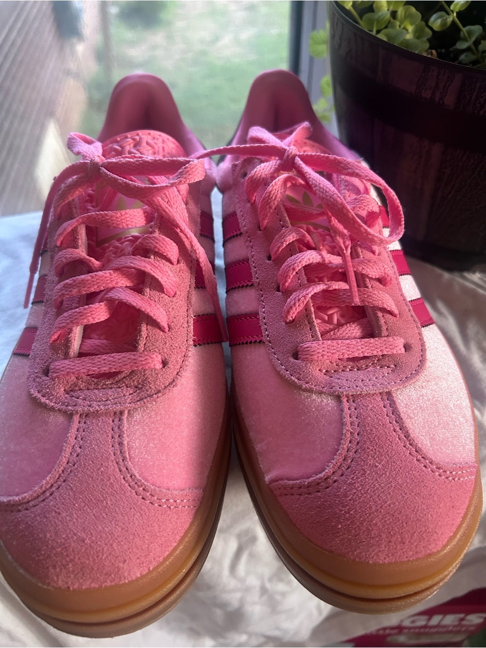 adidas Gazelle Platform Sneakers Pink and Brown - Picture 2 of 6